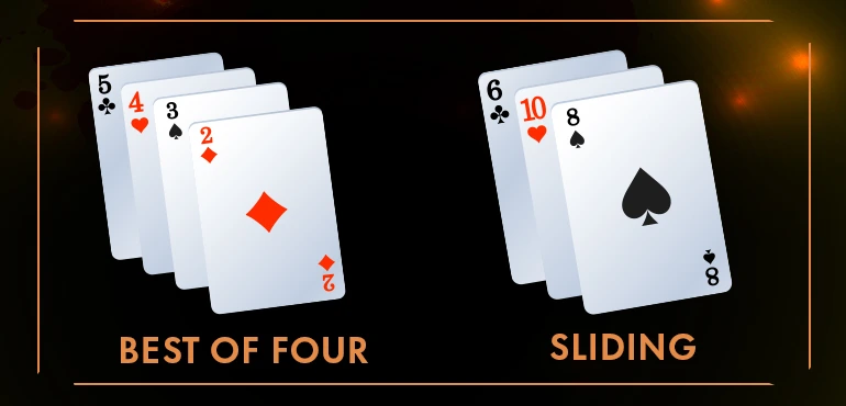 Teen Patti Master card variations - Best of Four and Sliding