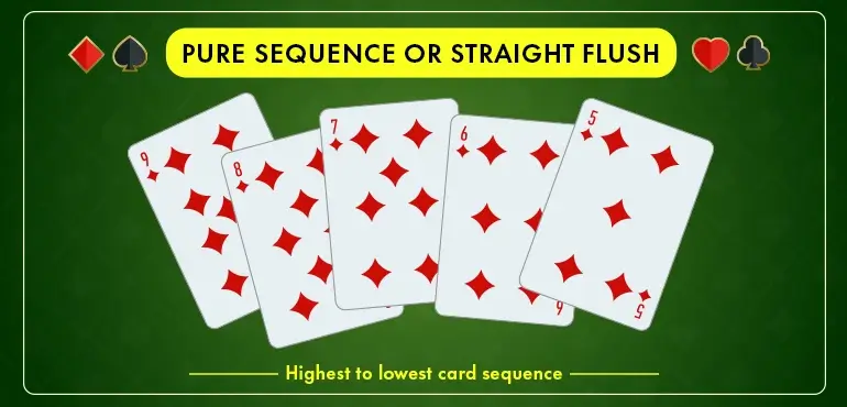 Teen Patti Master Card Sequence - Pure Sequence &Straight Flush