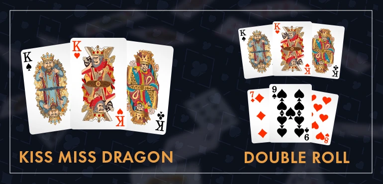 Teen Patti Master card variations - Kiss Miss Dragon and Double Roll