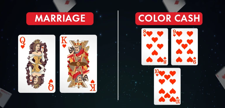 Teen Patti Master card variations - Marriage and Color Cash